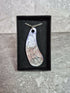Unique Hand Crafted Tear Dropped With Swirling Purple, Pink, Grey With Slivers of Black