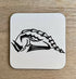 Angular Creature Coaster – Pen And Ink Design