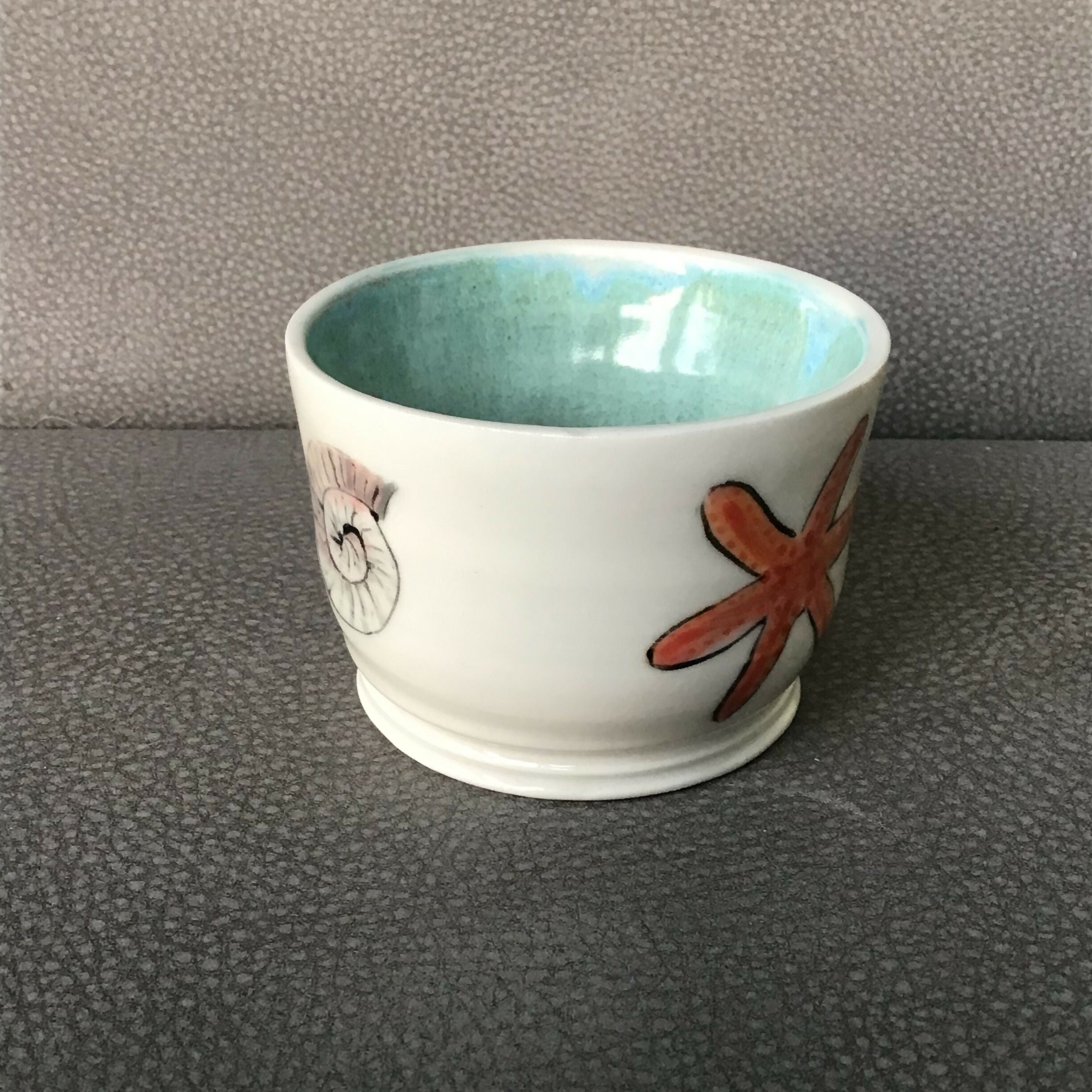 Porcelain Handpainted Starfish Pot