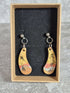 Handcrafted Teardrop Shaped Coloured Earrings