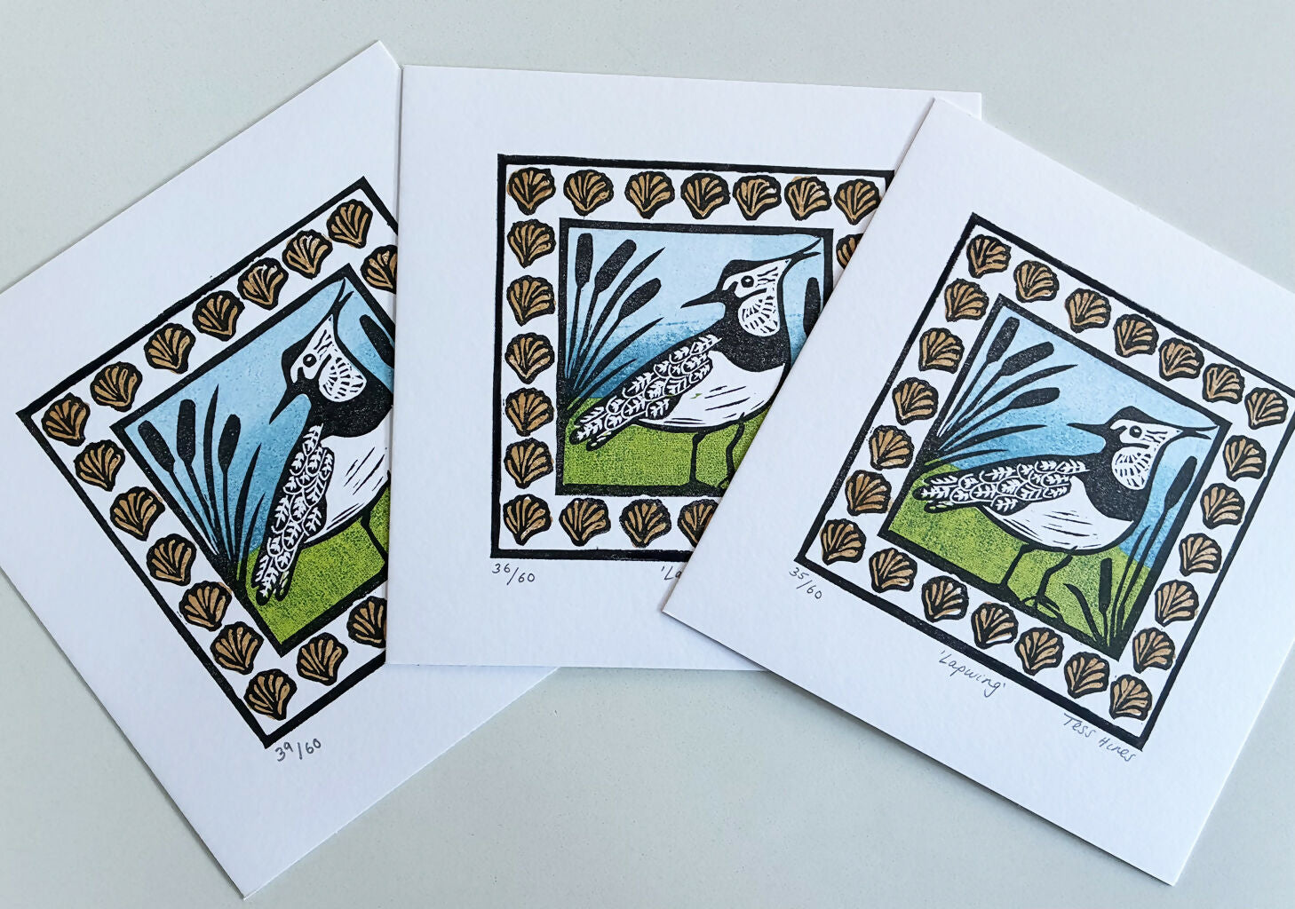 Lapwing Original Linocut Print