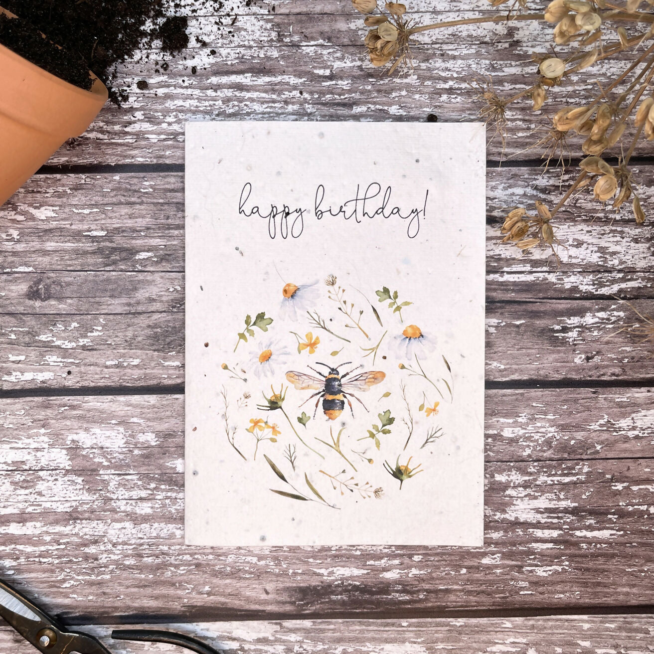 EXCLUSIVE bee & flower birthday seed card FOJexclus2 1