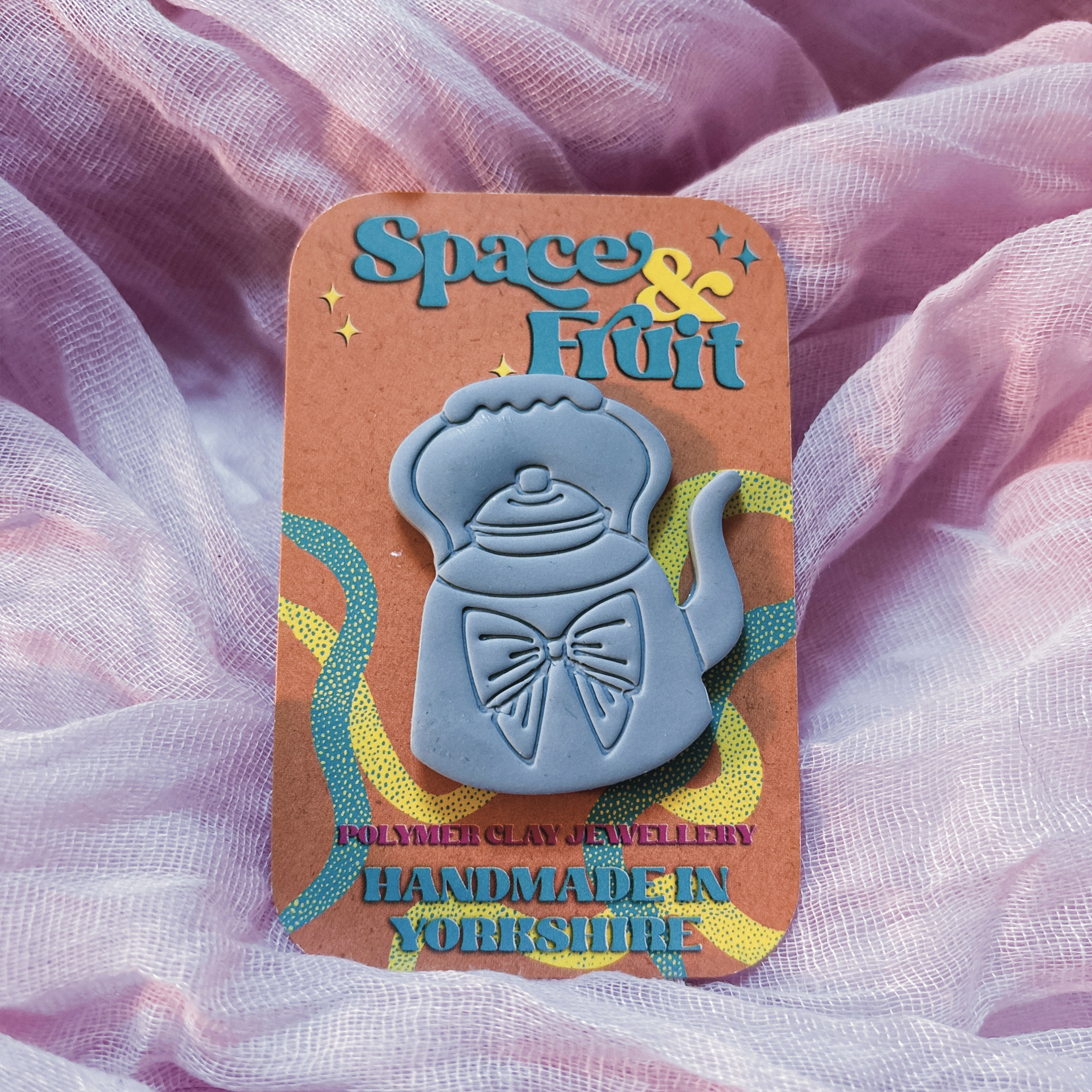 Kettle Polymer Clay Pin