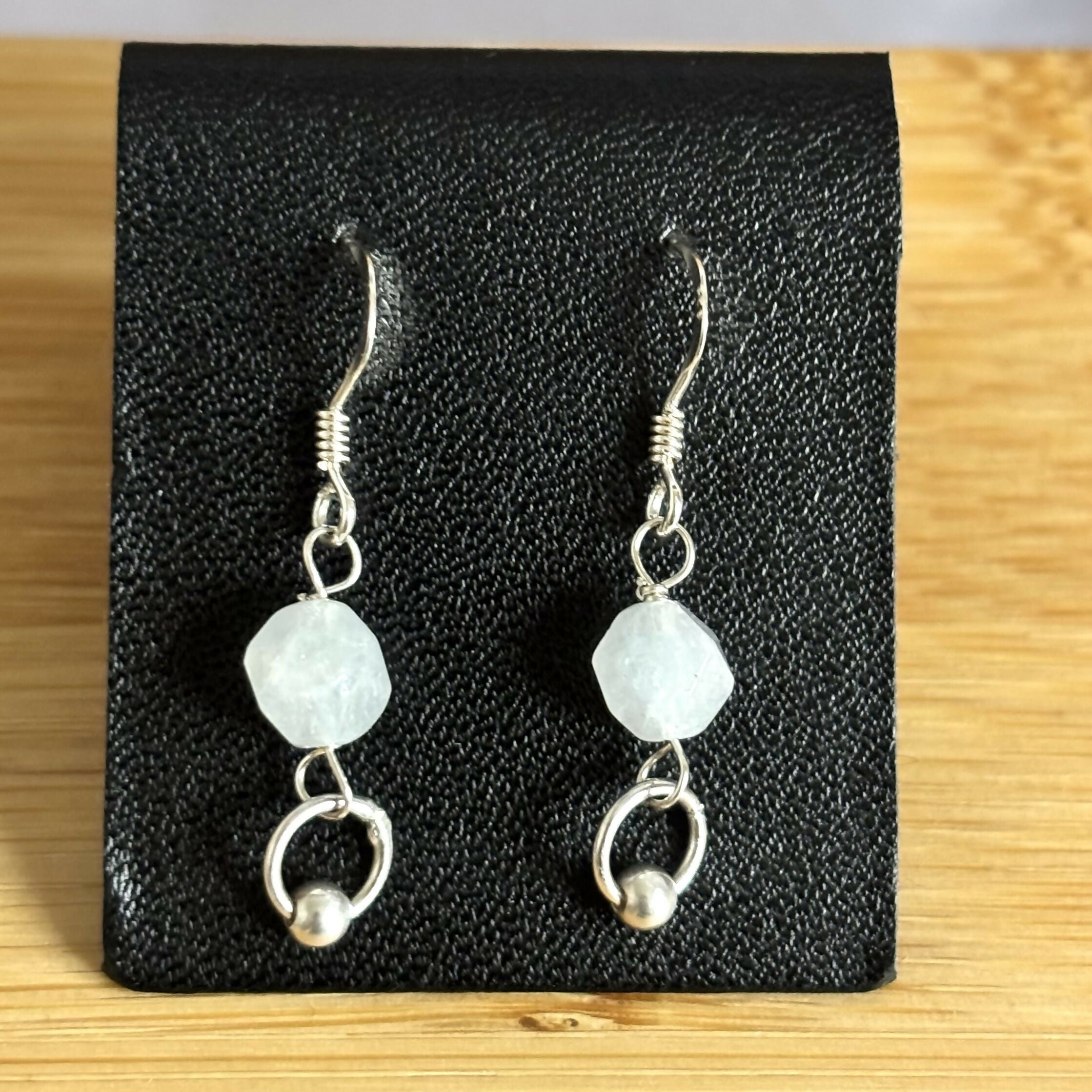 Sterling Silver Gemstone Drop Earrings