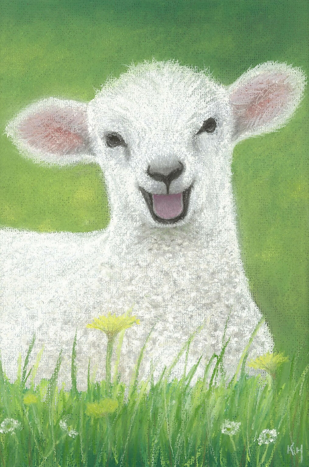 CUTE ANIMAL FRAMED PRINT 7x5in