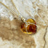 Handmade Gold Vermeil Amber Heart Necklace