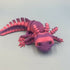 3D Printed LARGE: Articulated Sensory Fidget Animals friend Axolotl (PINK / PURPLE ) 25cm