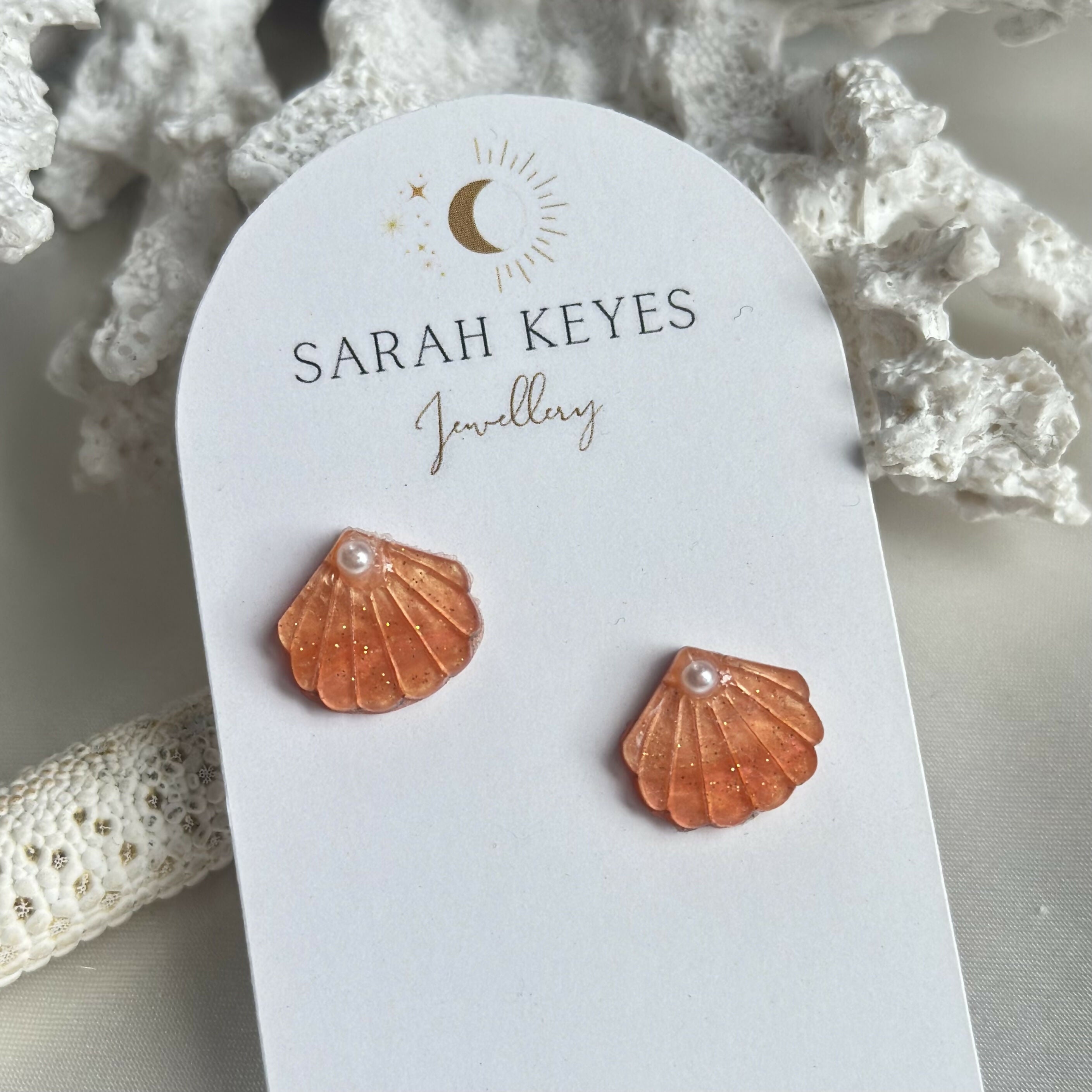 Pastel Seashell Studs