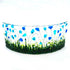 Small Fused Glass Flower Meadow Curve (Blues)