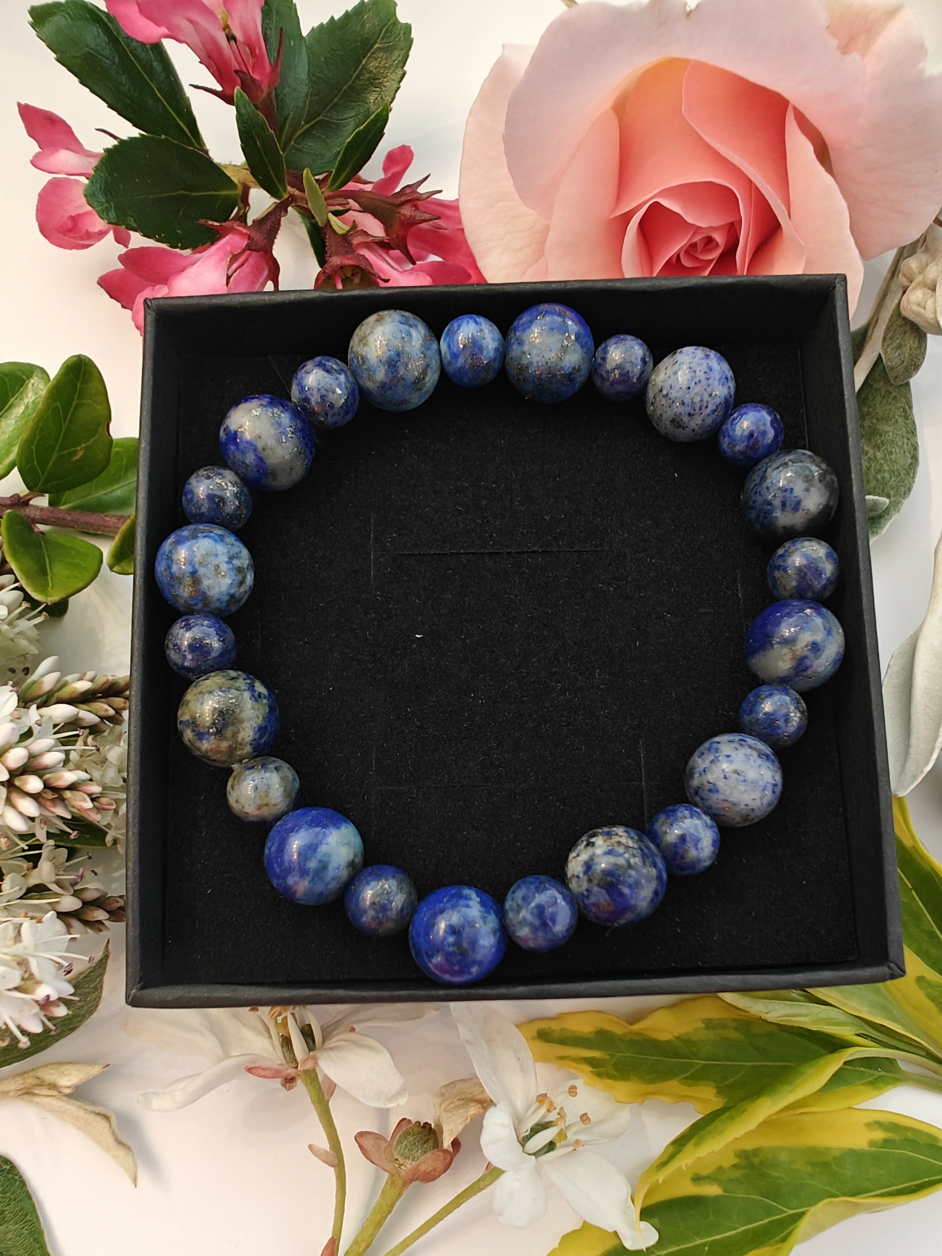 Lapis Lazuli Crystal Bead Bracelet
