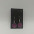 Pink Enamel Circle Earrings