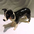 Ceramic Border Collie Sculpture, Tricolour