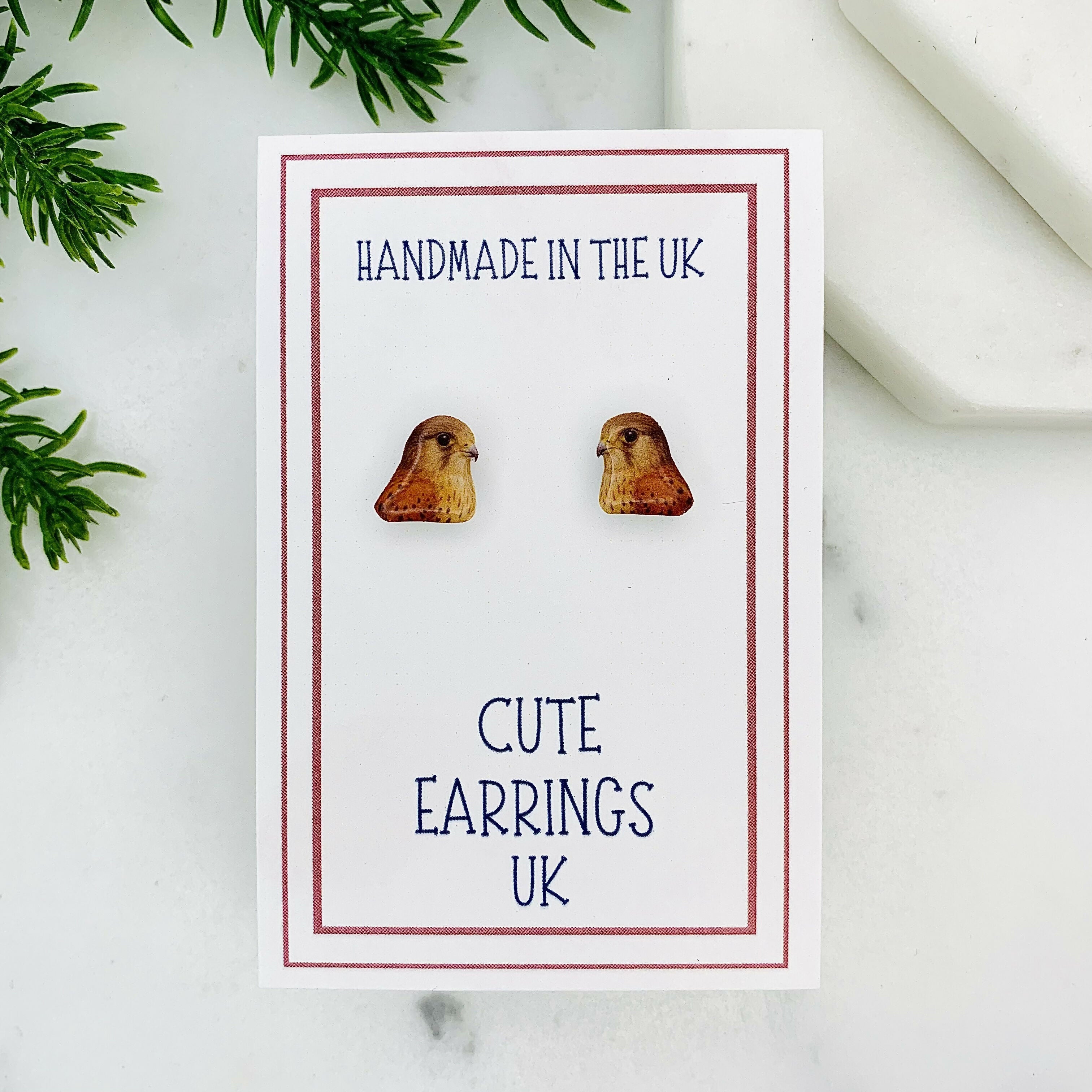 Kestrel Bird Of Prey Stud Earrings