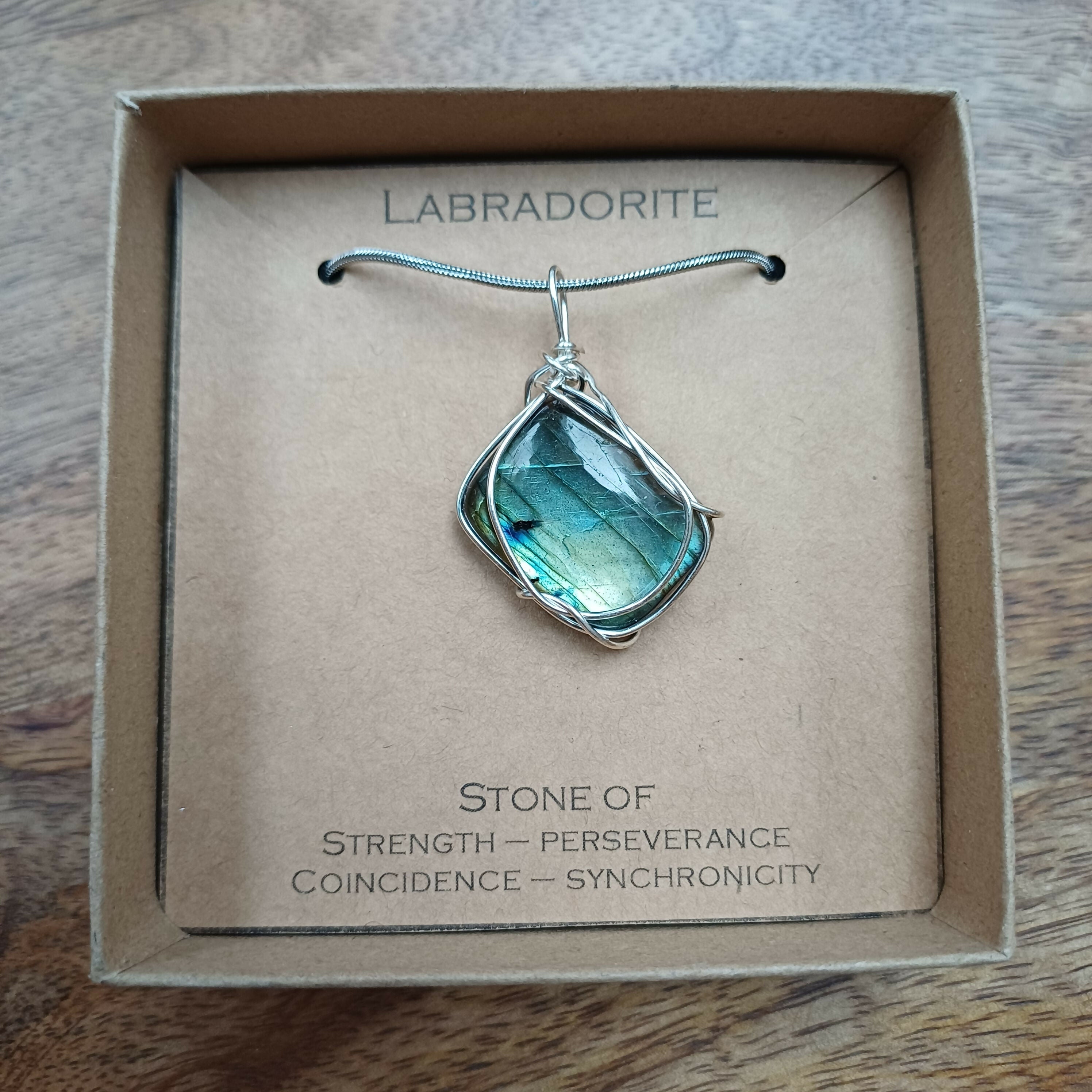 Labradorite Wire Wrapped Pendant