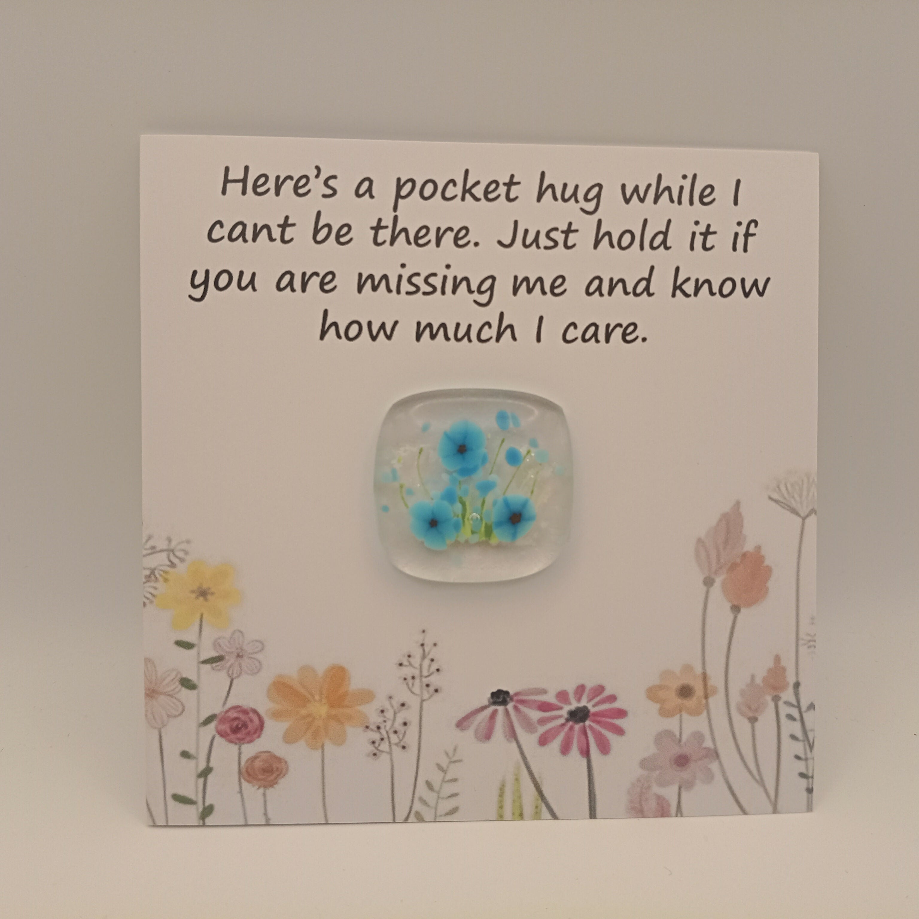 Fused Glass Pocket Hug card