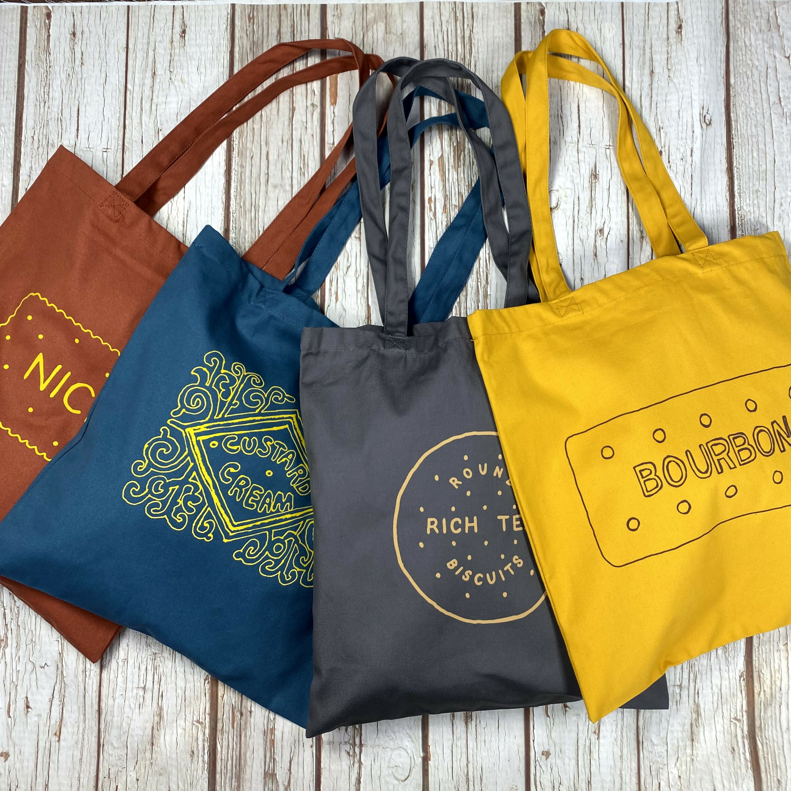Bourbon Biscuit Thick Organic Cotton Tote Bag