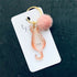 Hand-Poured Vibrant Mica Powder Resin Cat Keyring, Bag Charm with a Pom Pom