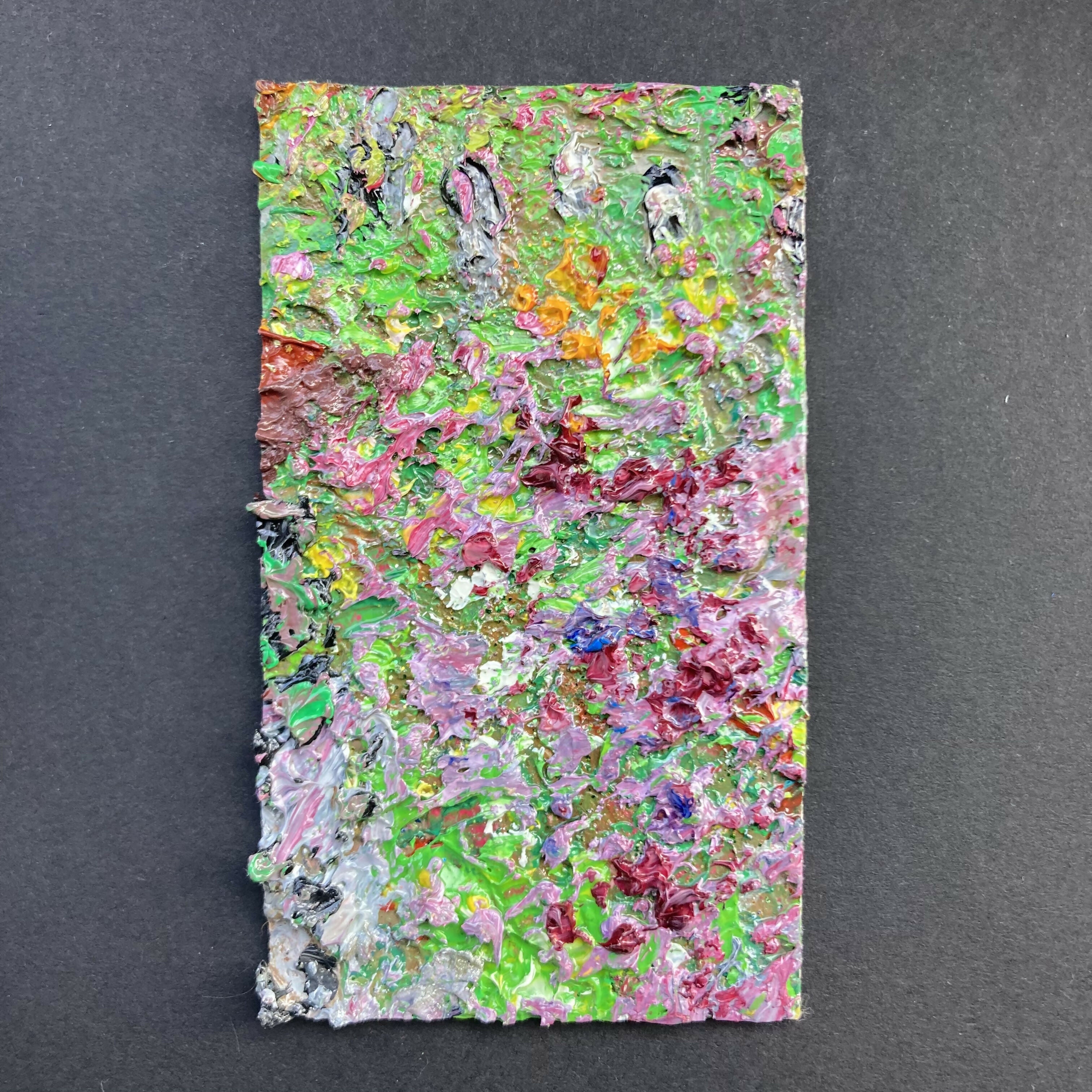 Abstract Heather Mini Canvas Oil Painting Fridge Magnet