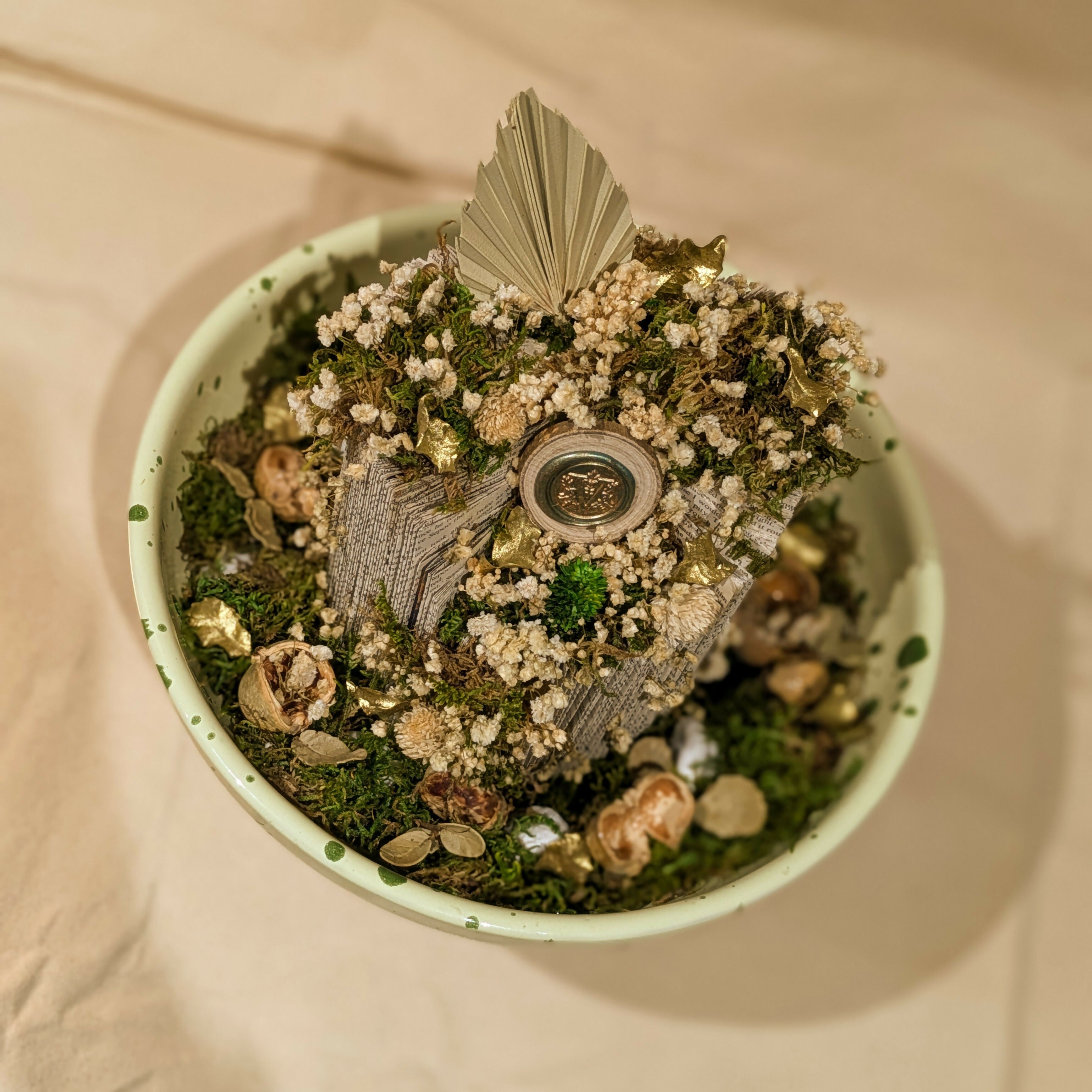 Floral Arrangement on Ceramic Centerpiece