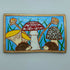 Clay Toadstool and Hedgehog Painted Tile