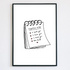 Important Notes Poem Print
