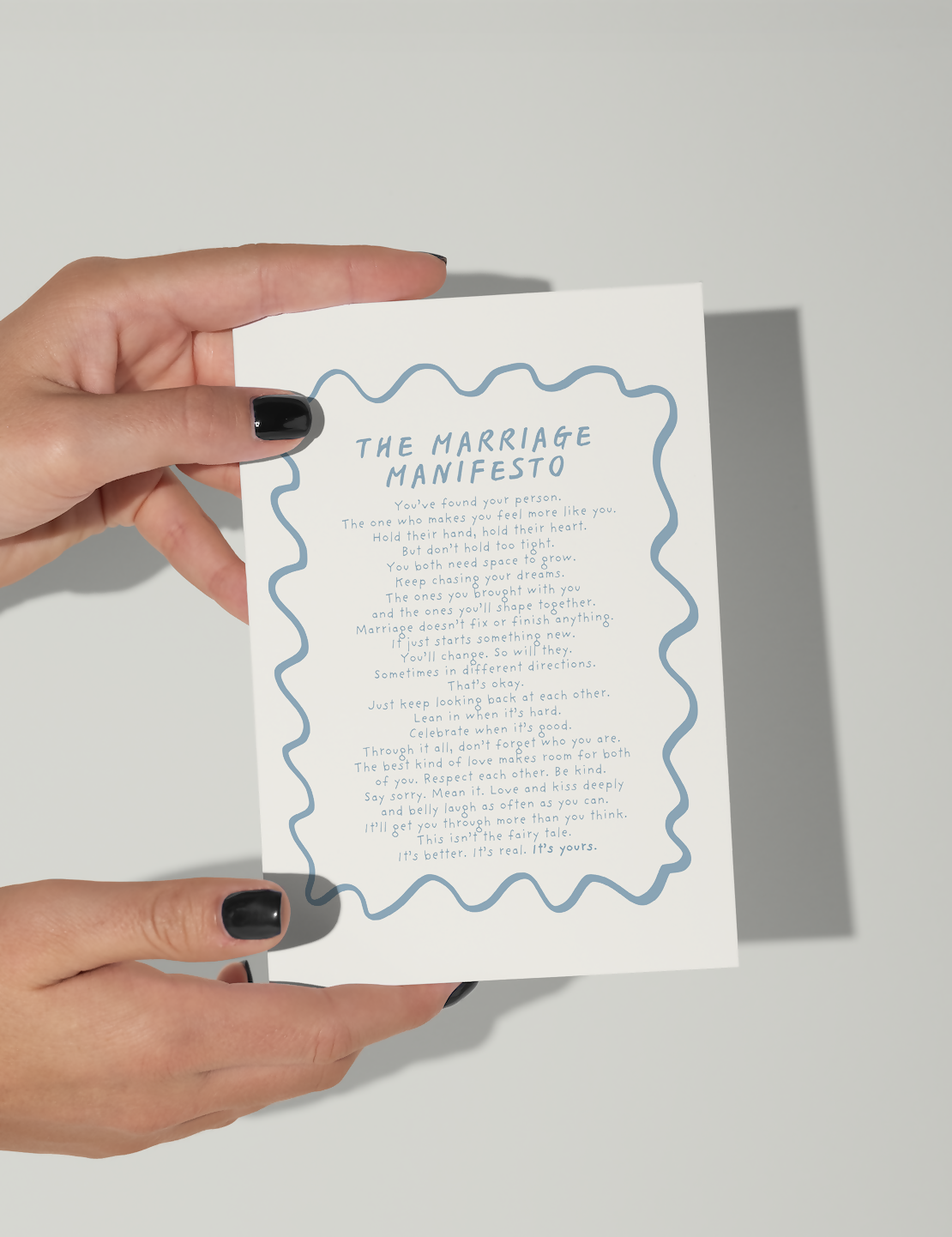 Marriage Mini Manifesto Art Print