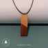 Two-Tone Wood Pendant Necklace