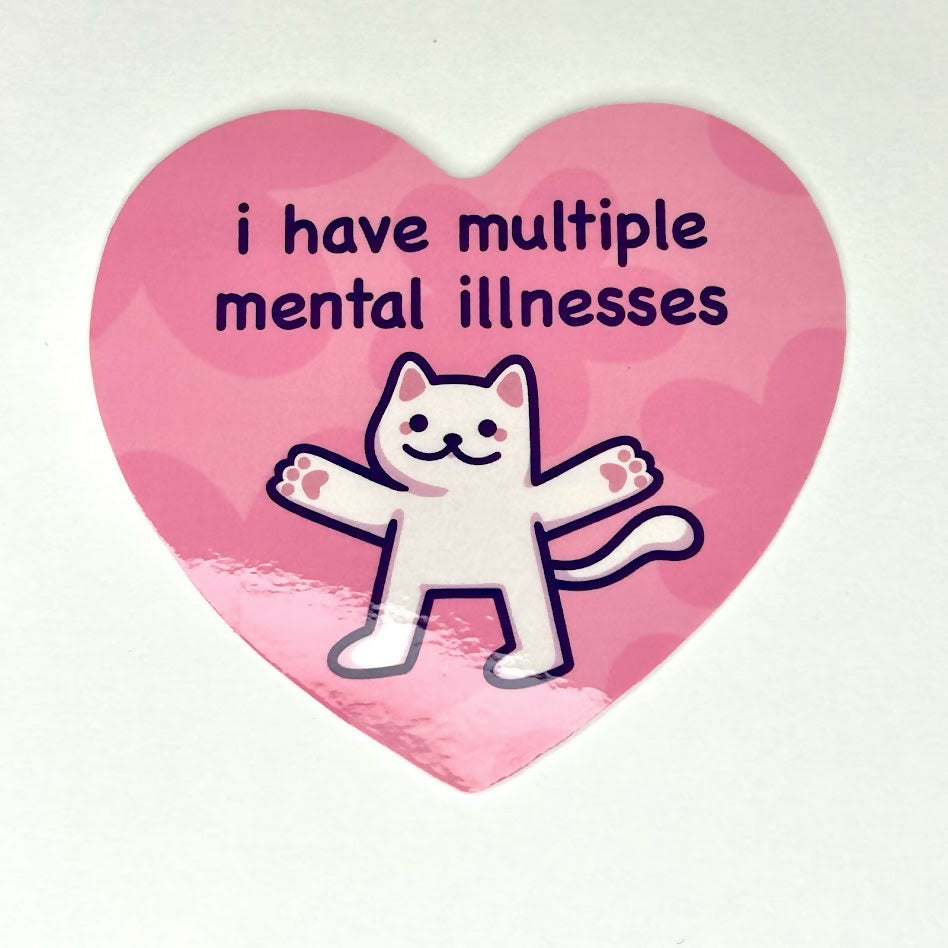 LGBTQ Cat Vinyl Sticker | Mental Illnesses
