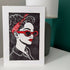 Original Lino Print 'Bandana Pin-up’