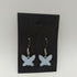 Pale Blue Butterfly Enamel Earrings