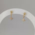 Tiny Gold Star Earrings with Cubic Zirconia Centre on Gold Plated Stud