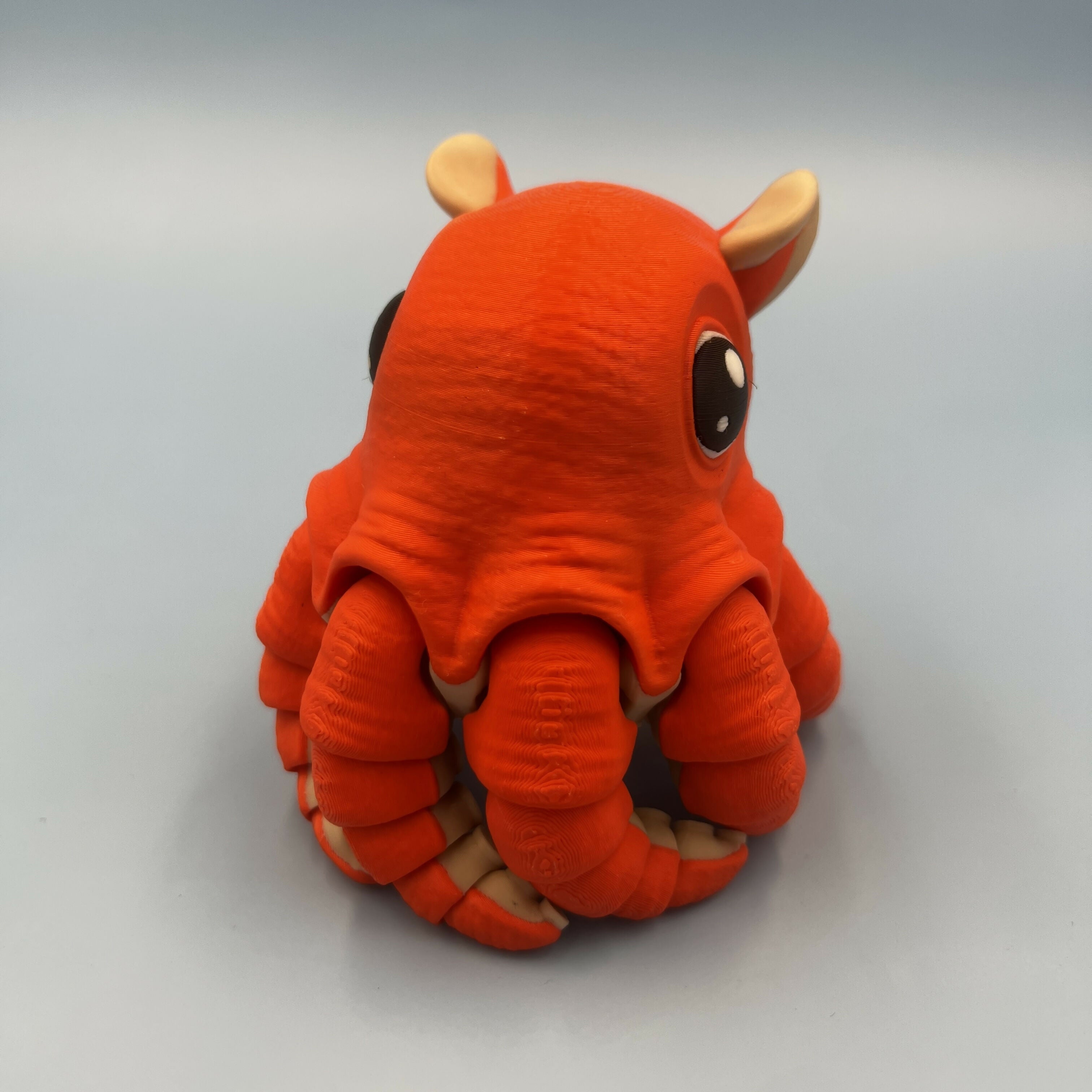 3D Printed LARGE: Articulated Sensory Fidget Animals friends Flapjack (Orange) 18cm