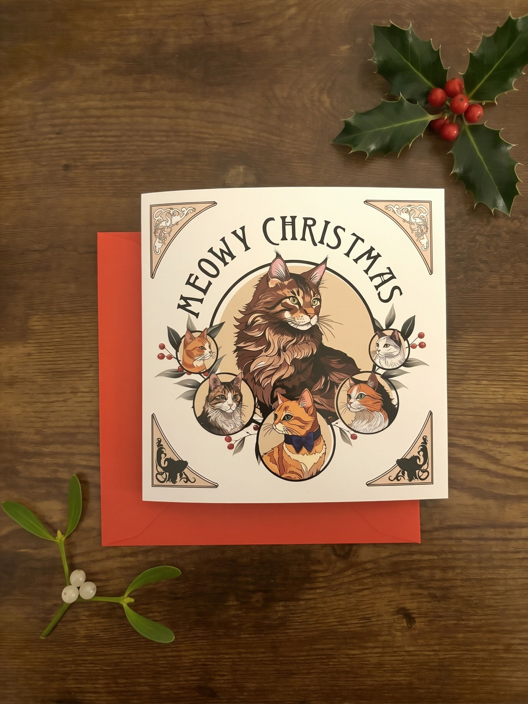 Cats of the Avenues Hull Christmas Card / Greetings Card