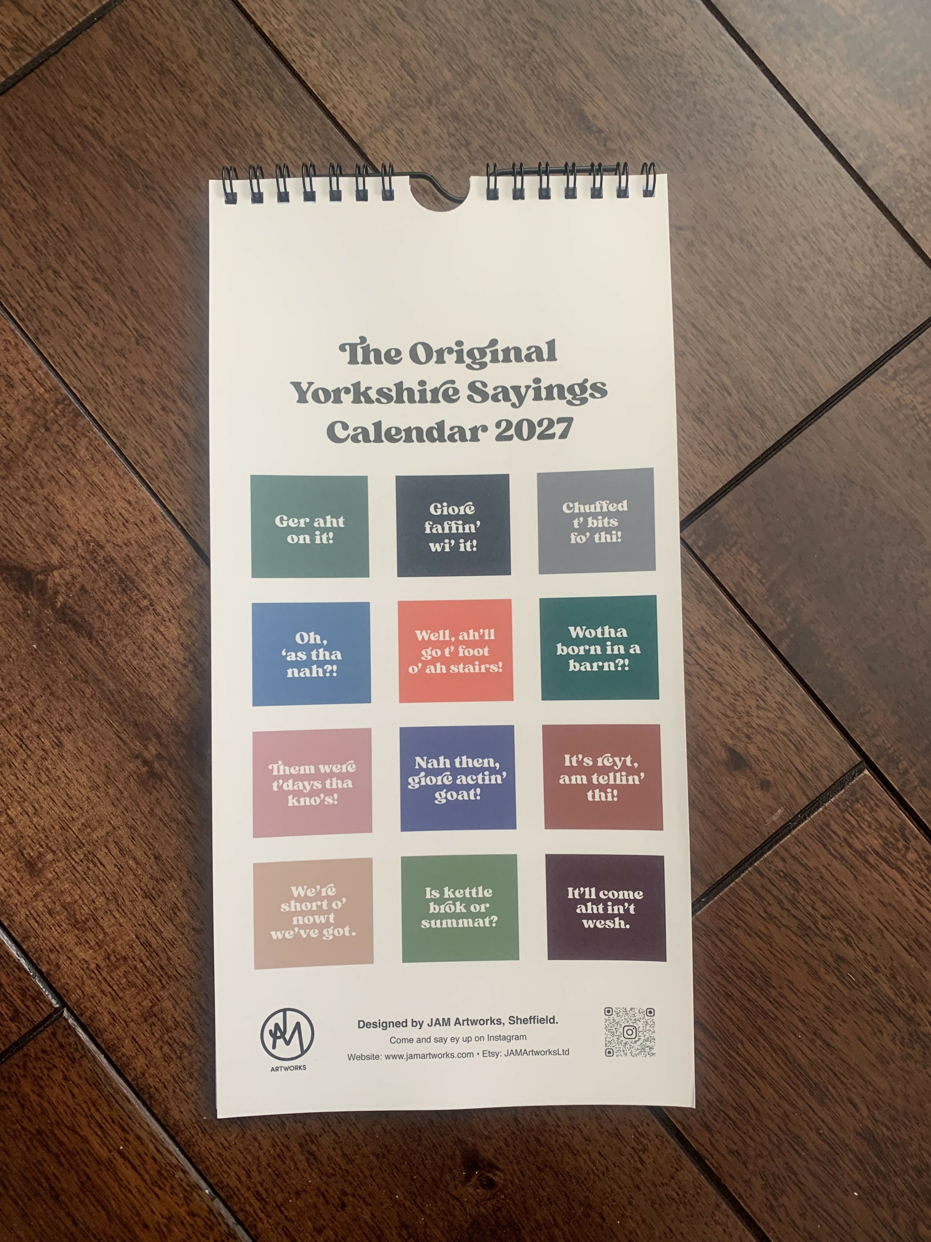 Yorkshire Sayings Calendar 2027
