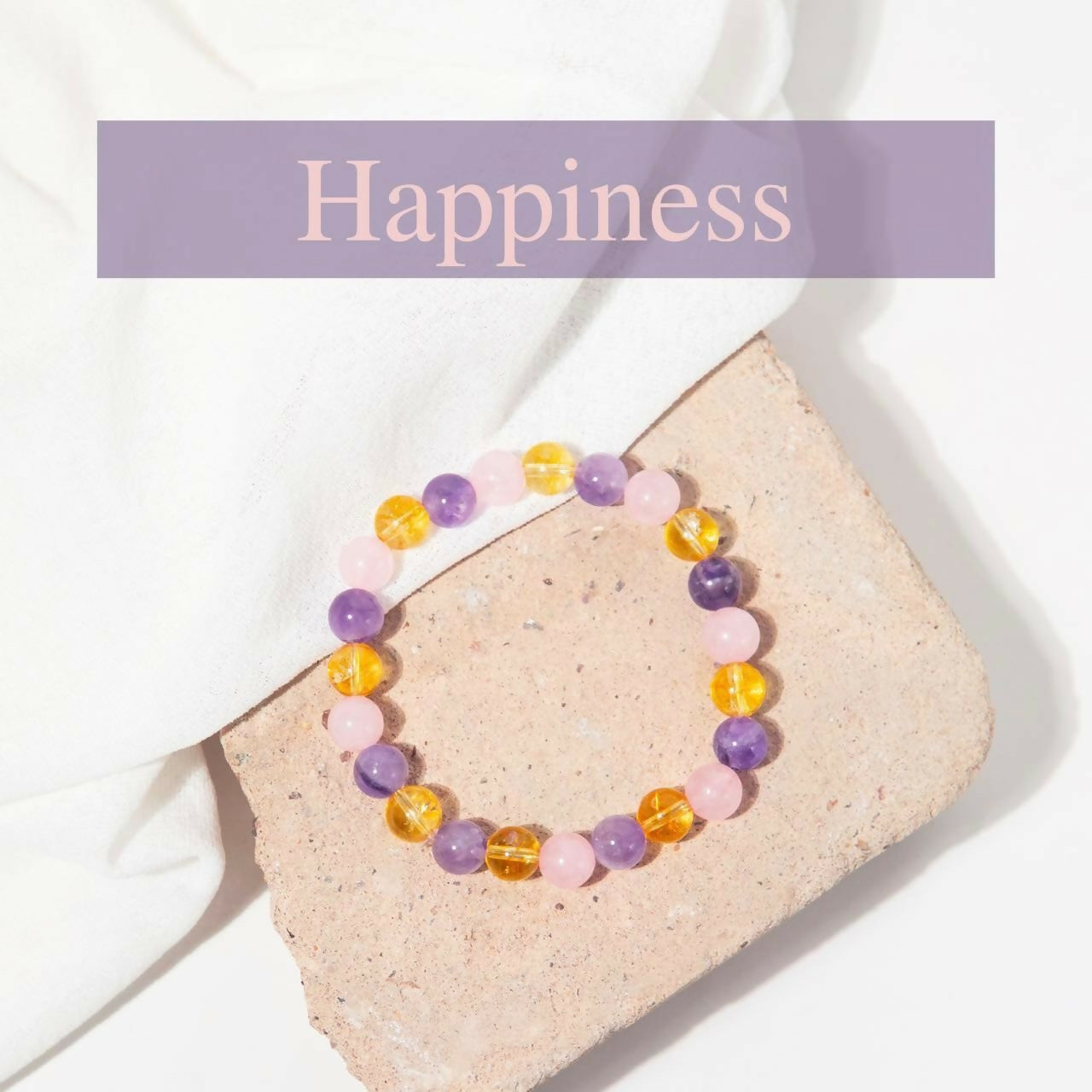 Happiness Crystal Bracelet - 8mm