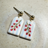 Handpainted Polymer Earrings With Gold Plated Fastenings