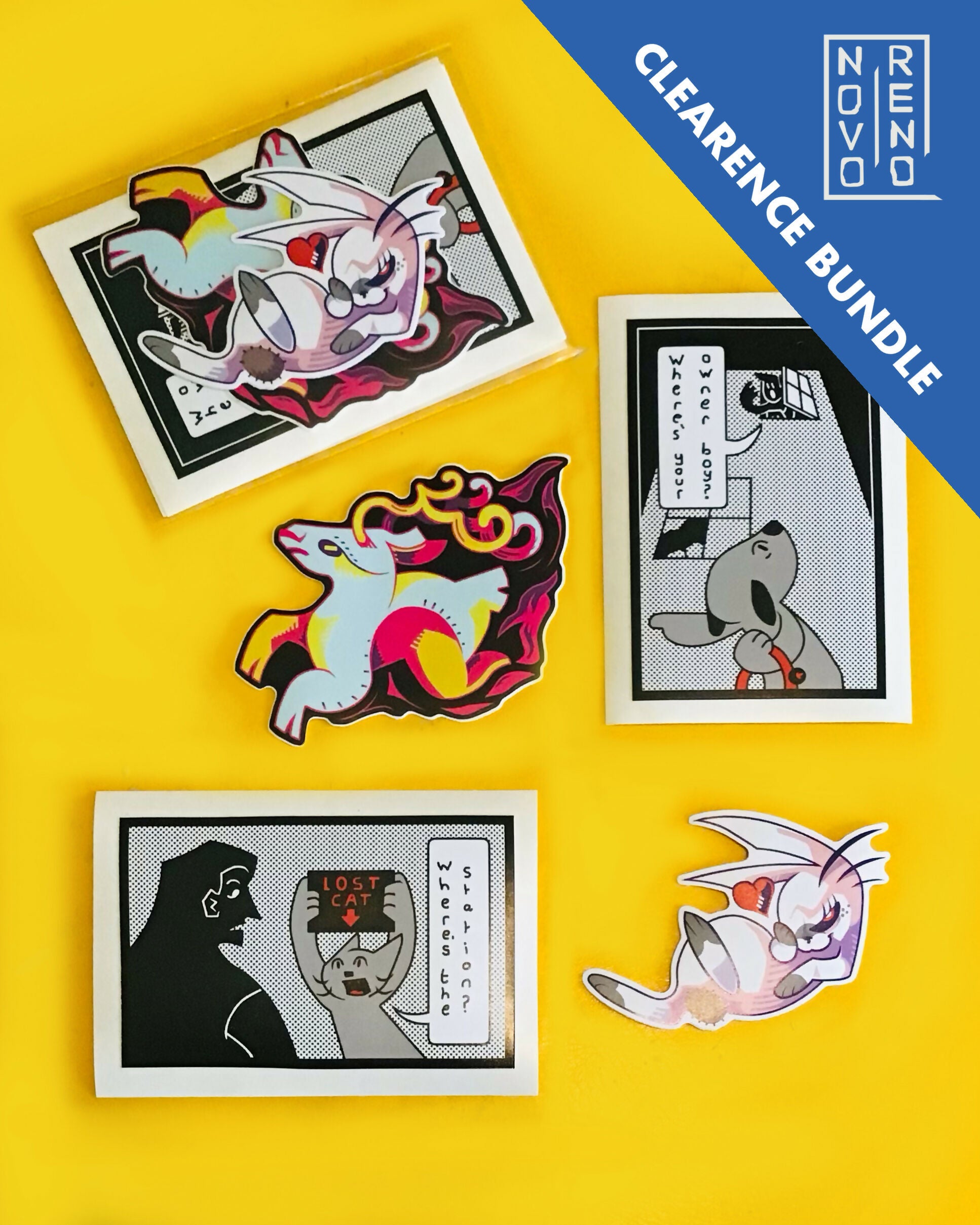 CLEARENCE BUNDLE - Set of 4 Stickers