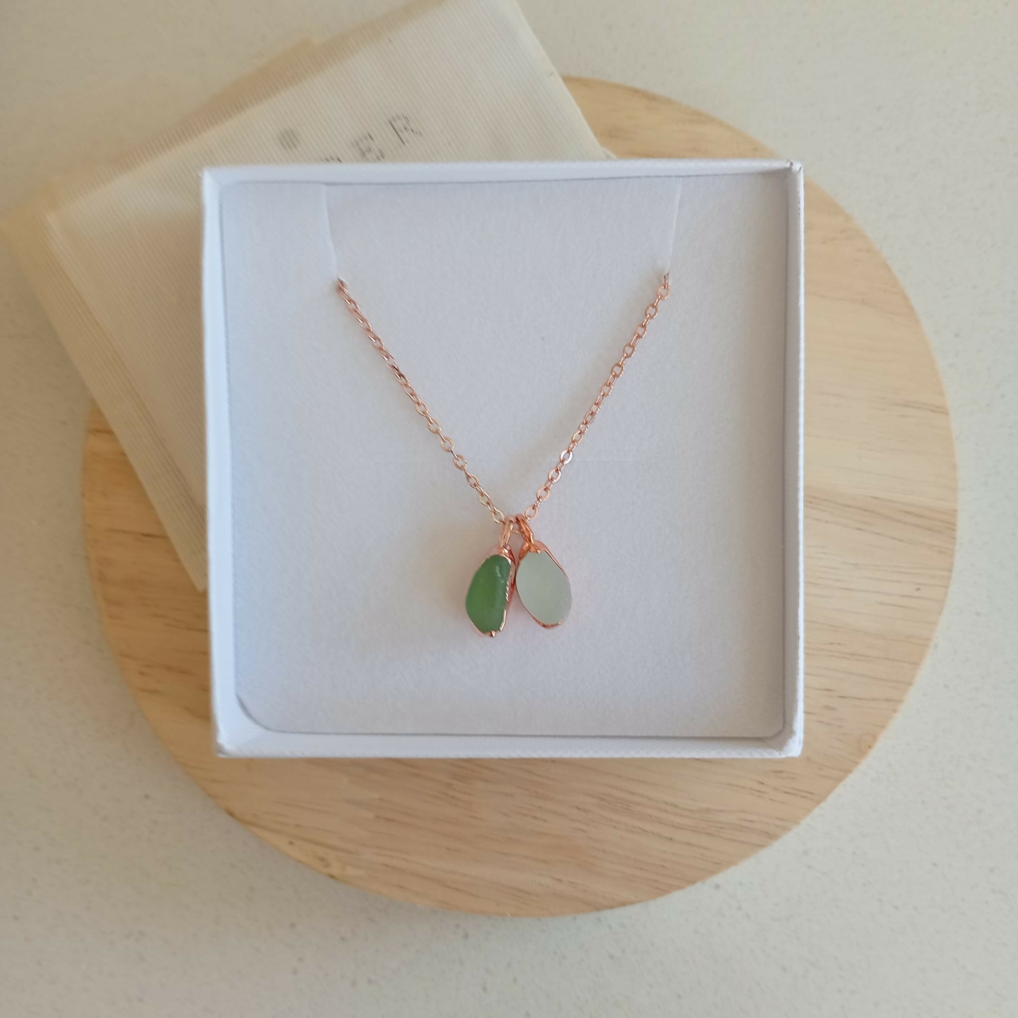 Seaglass Double Drop Necklace