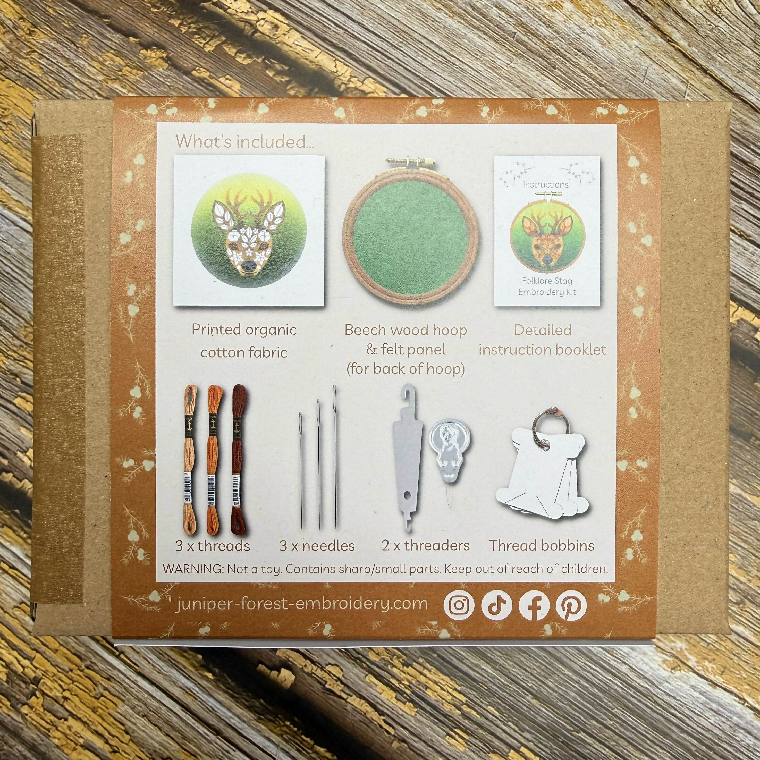 Folklore Stag Embroidery Kit