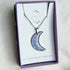 Stainless Steel Real Dried Forget Me Not Flowers Necklace