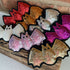 Sparkly Halloween Bat Brooch Handmade Colourful Bat Badge With Glitter Fabric