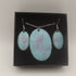Light Blue and Pink Flower Enamel Pendant and Earring Set