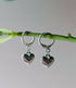 Chunky Silver 3D Heart Charm Huggie Earrings
