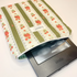 Sage Green Striped Red Floral Green Lining Book or Kindle Sleeve