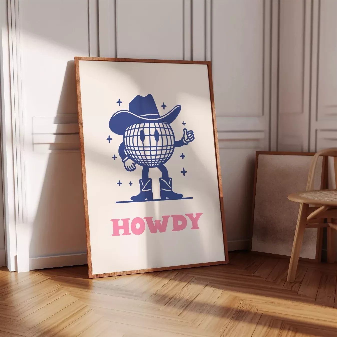 HOWDY COWBOY WALL ART PRINT