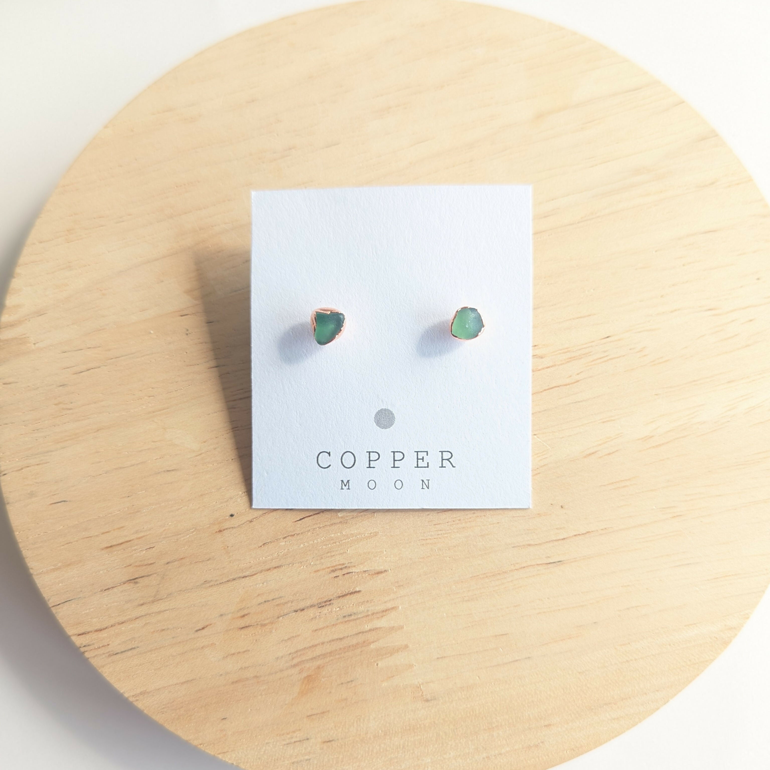Sea Glass Green Studs