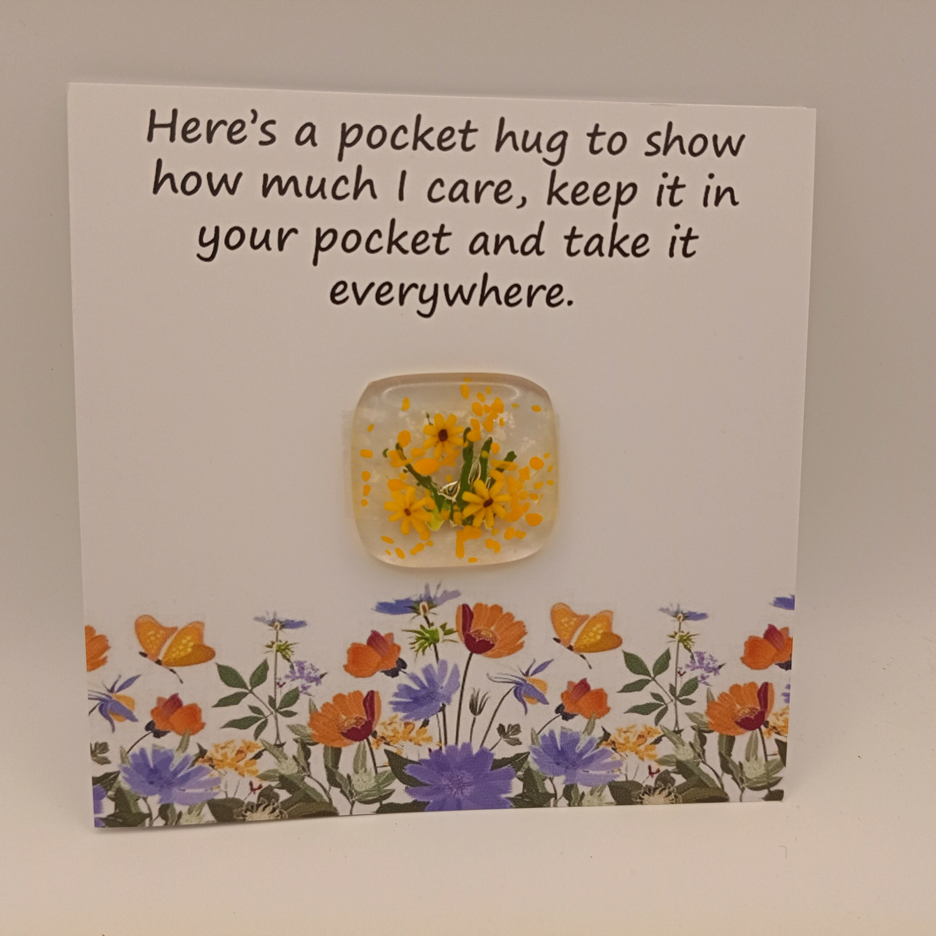 Fused Glass Pocket Hug Card