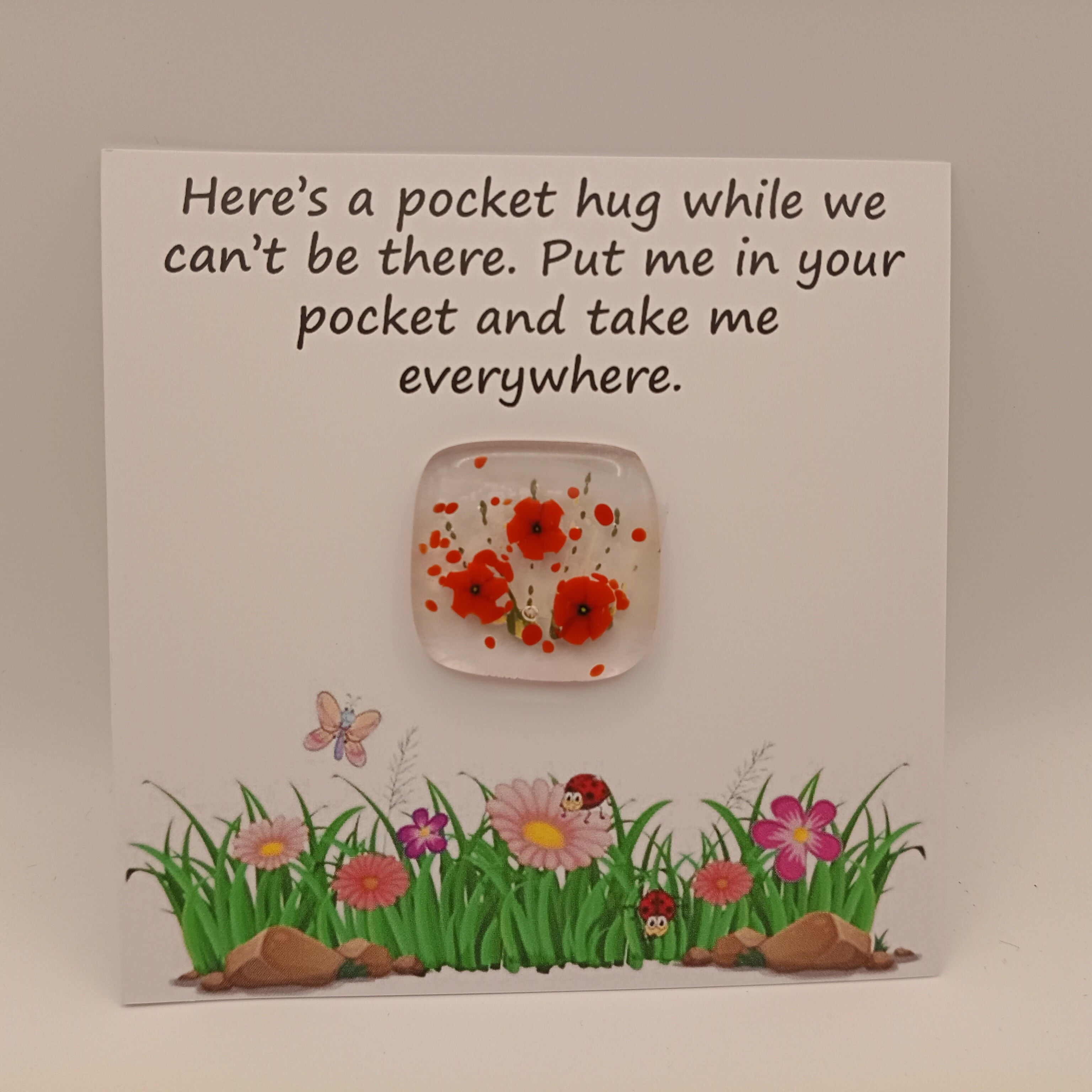 Fused Glass Pocket Hug Card