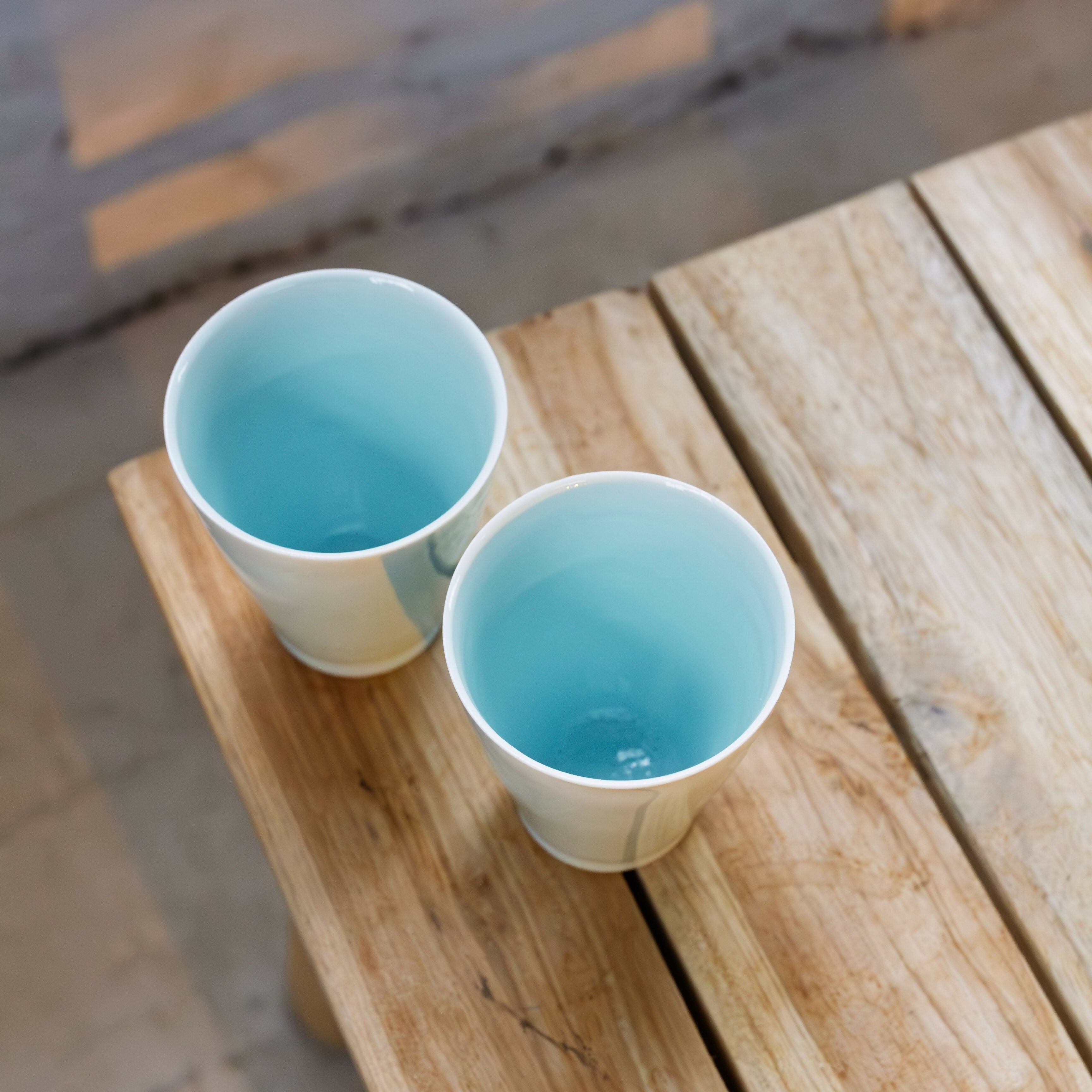 Hand Thrown Porcelain Small Tall Cup