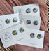 Colour, Black and Pattern Round Polymer Clay Studs